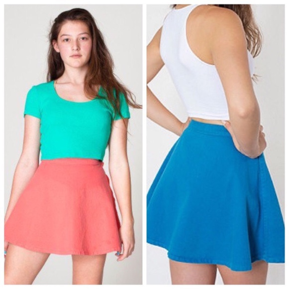 American Apparel Coral Circle Skirt